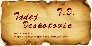 Tadej Despotović vizit kartica